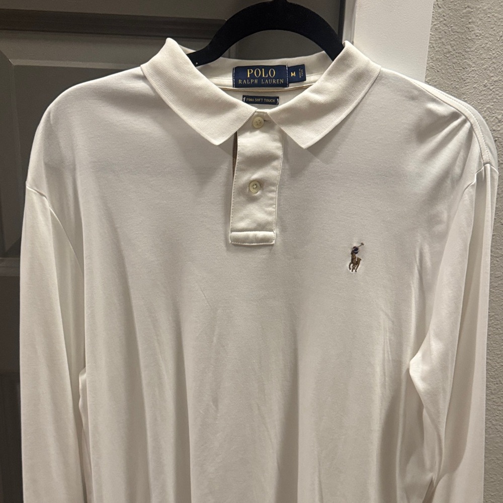 Polo by Ralph Lauren Men's Cream Polo Shirt